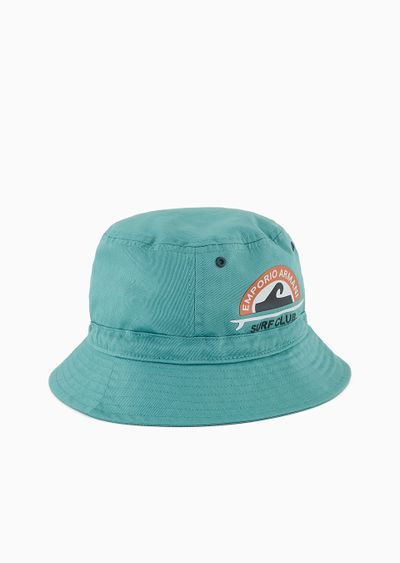 Surf print cotton cloche hat - F