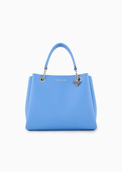 Palmellato leather-effect handbag with eagle charm - F