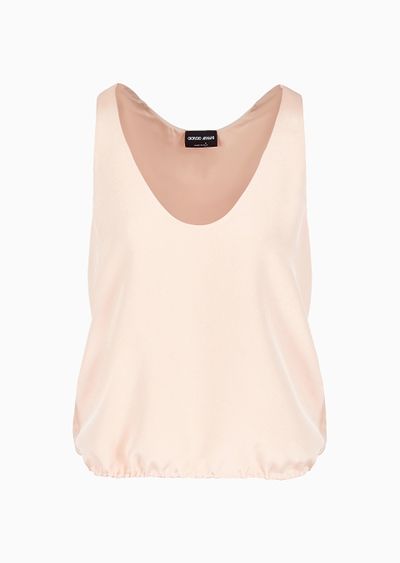 Marocain glittery silk top - F