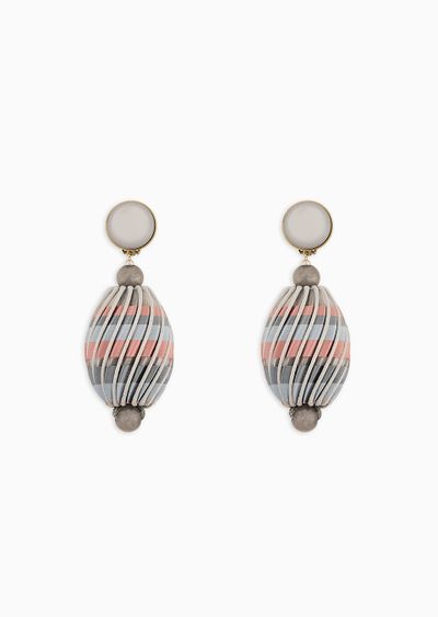Clip-on earrings with pendant spheres - F