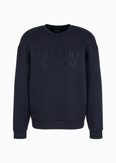 Micro-modal, double-jersey crew-neck sweatshirt - F