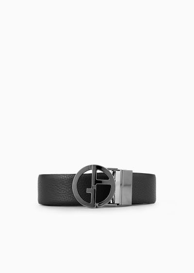 Two-toned, reversible leather belt - F