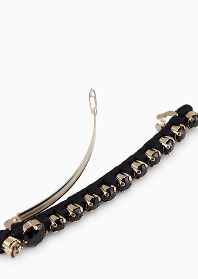 Crystal-encrusted hairpin - D